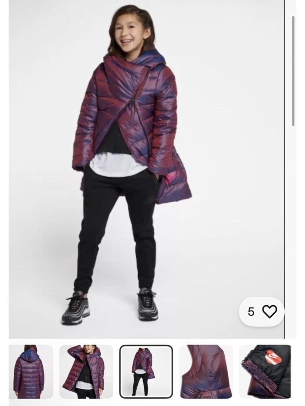 Nike YOUTH Sportswear Down Jacket SIZE L BRAND NEW Without Tags Iridescent RARE